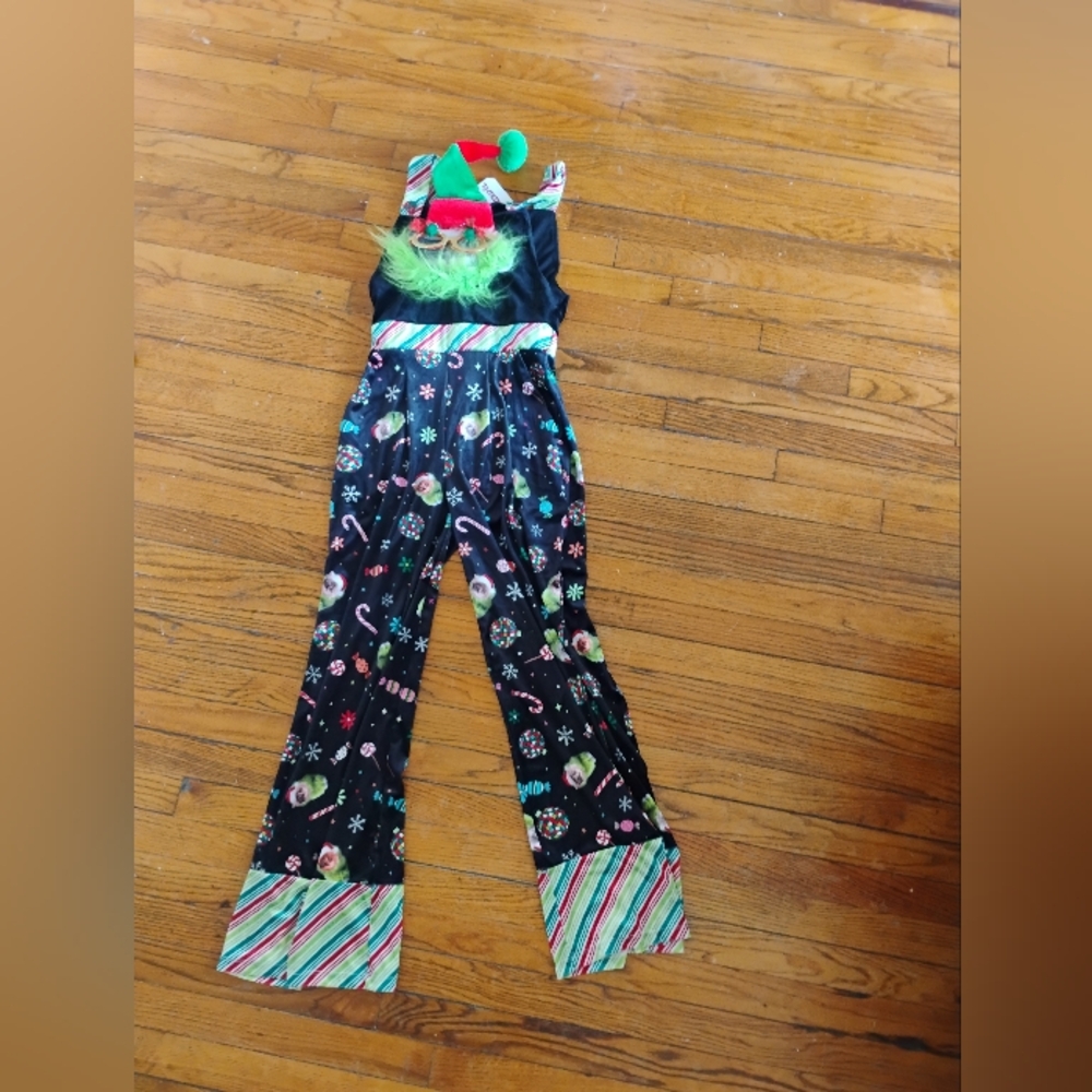 Festive Black and Green Jumpsuit